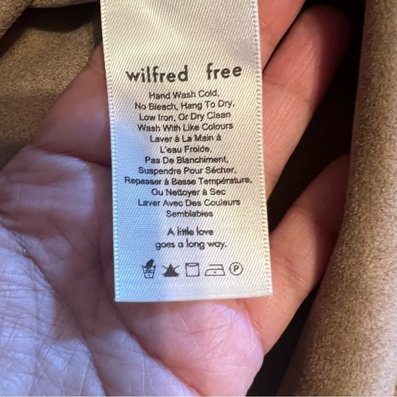 Aritzia Wilfred Vivienne Faux Suede Mini Dress in Camel Sz XS - Picture 8 of 13